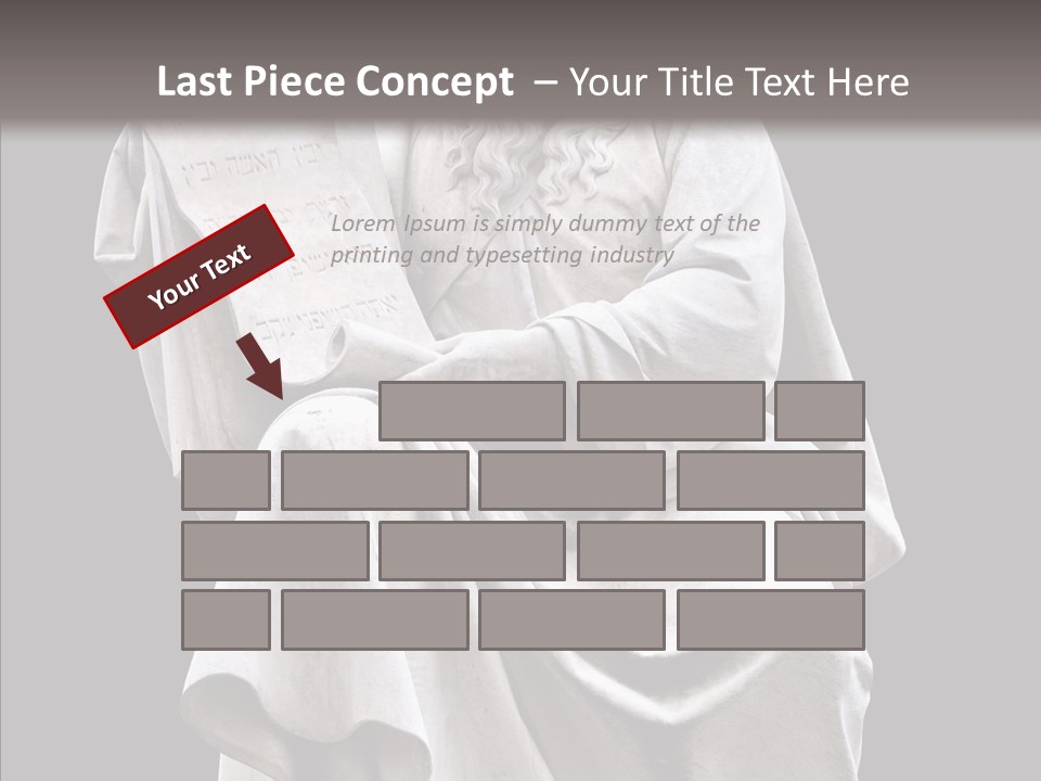 Sculpture Black Background Mos├ PowerPoint Template