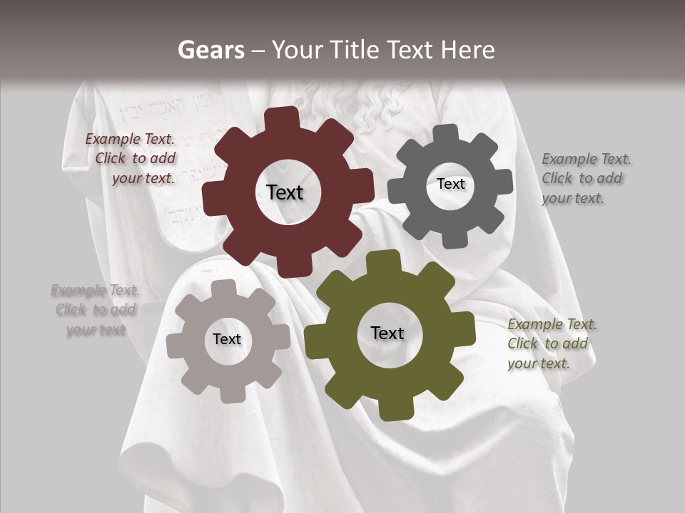 Sculpture Black Background Mos├ PowerPoint Template