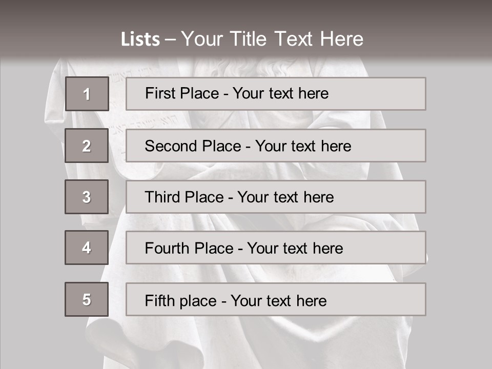 Sculpture Black Background Mos├ PowerPoint Template