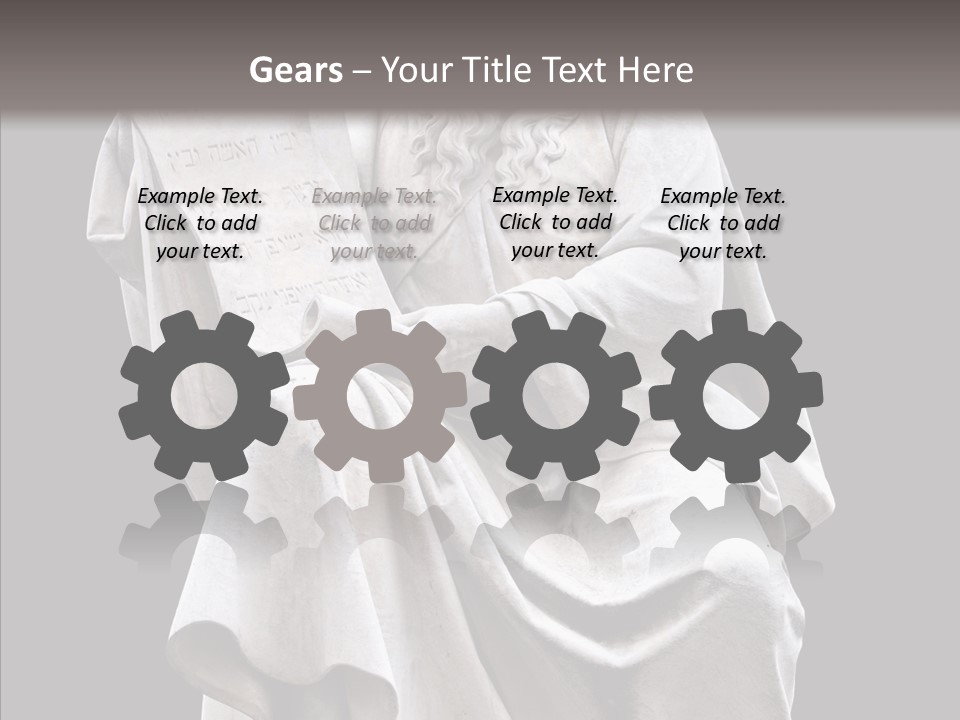 Sculpture Black Background Mos├ PowerPoint Template