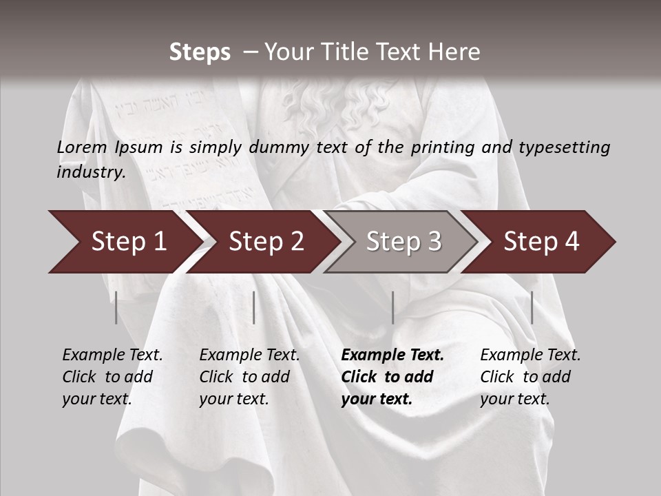 Sculpture Black Background Mos├ PowerPoint Template