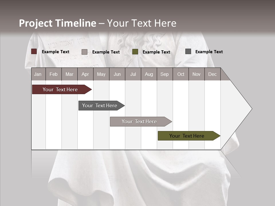 Sculpture Black Background Mos├ PowerPoint Template