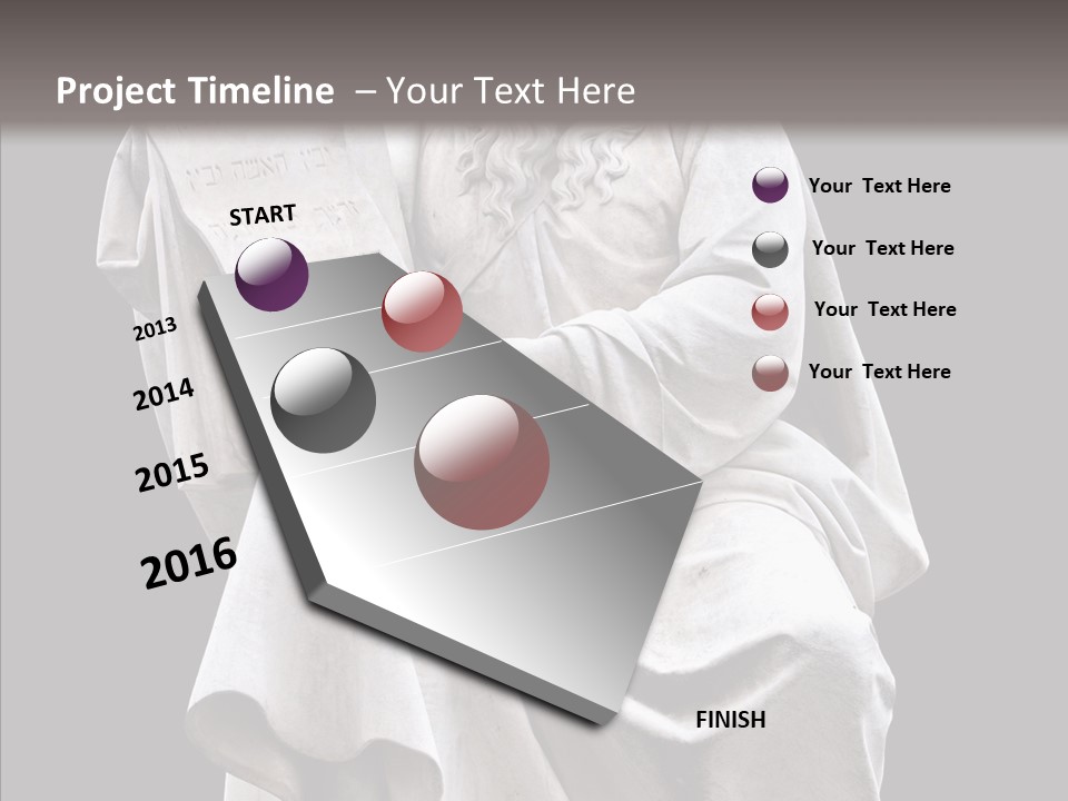 Sculpture Black Background Mos├ PowerPoint Template