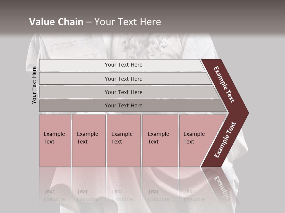 Sculpture Black Background Mos├ PowerPoint Template