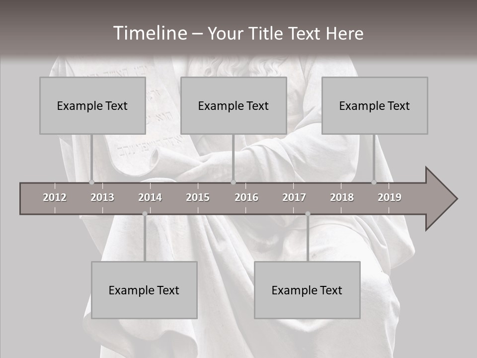 Sculpture Black Background Mos├ PowerPoint Template