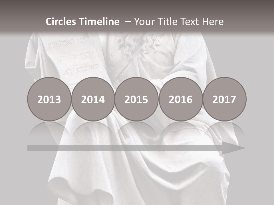 Sculpture Black Background Mos├ PowerPoint Template