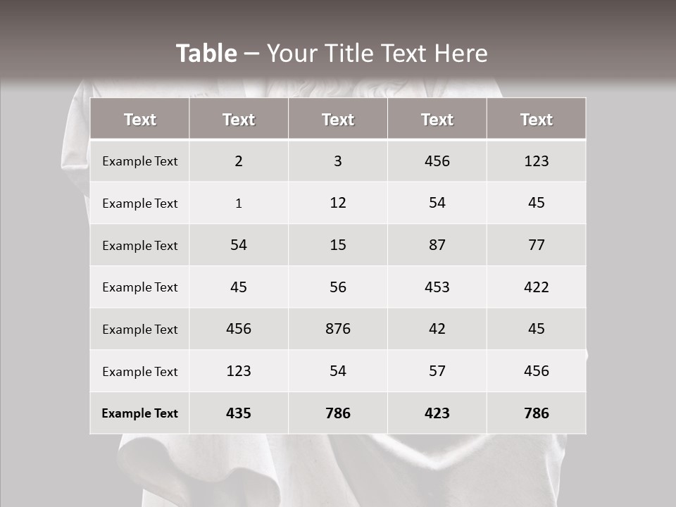 Sculpture Black Background Mos├ PowerPoint Template