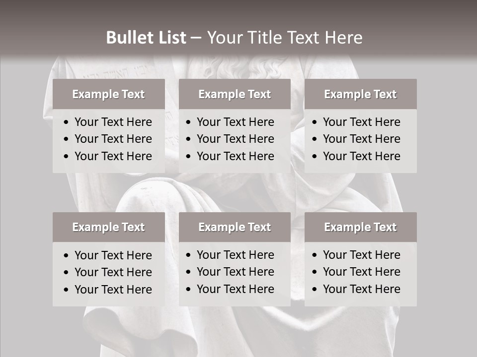 Sculpture Black Background Mos├ PowerPoint Template