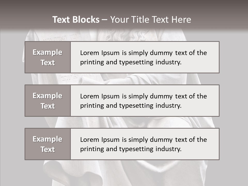 Sculpture Black Background Mos├ PowerPoint Template