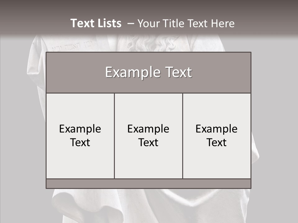 Sculpture Black Background Mos├ PowerPoint Template