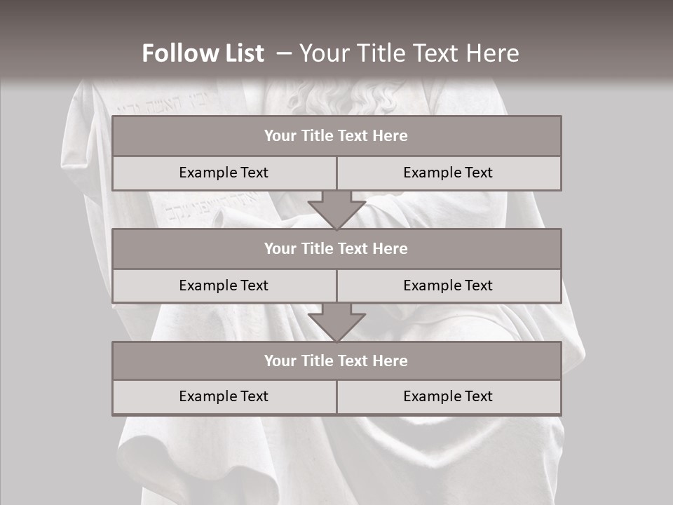 Sculpture Black Background Mos├ PowerPoint Template