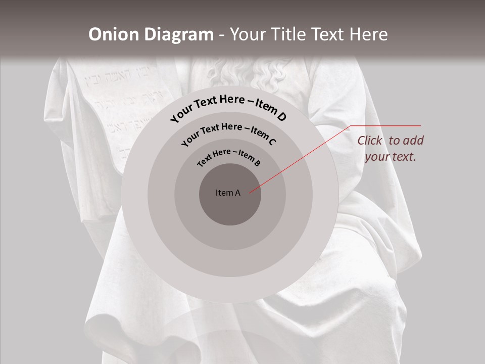 Sculpture Black Background Mos├ PowerPoint Template