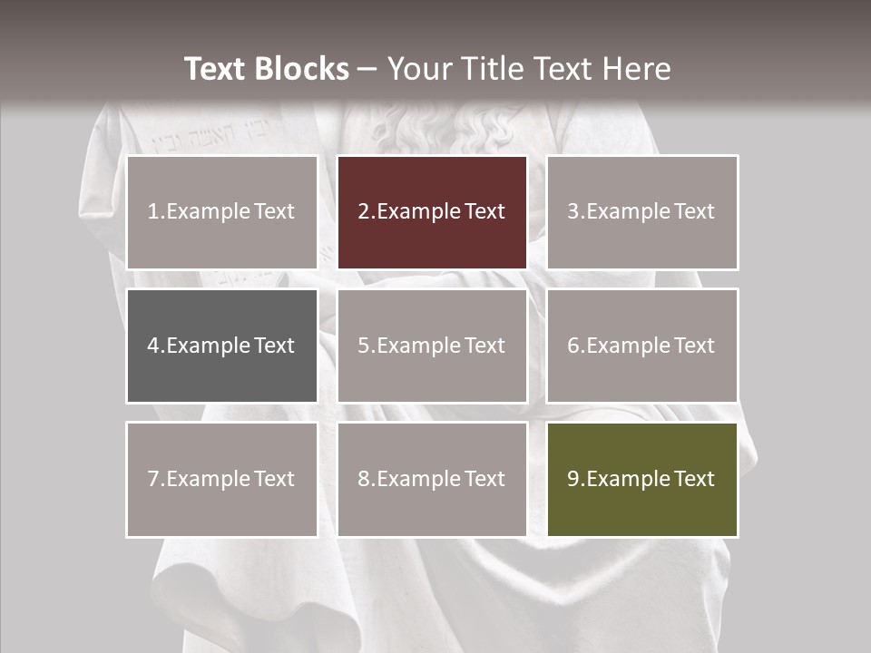 Sculpture Black Background Mos├ PowerPoint Template