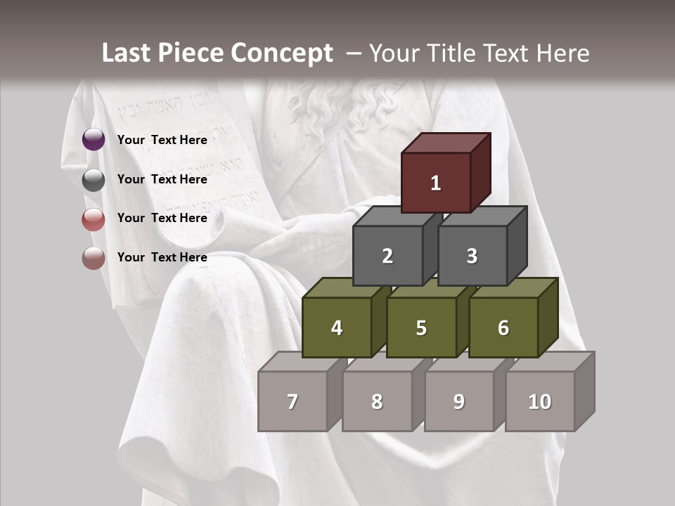 Sculpture Black Background Mos├ PowerPoint Template