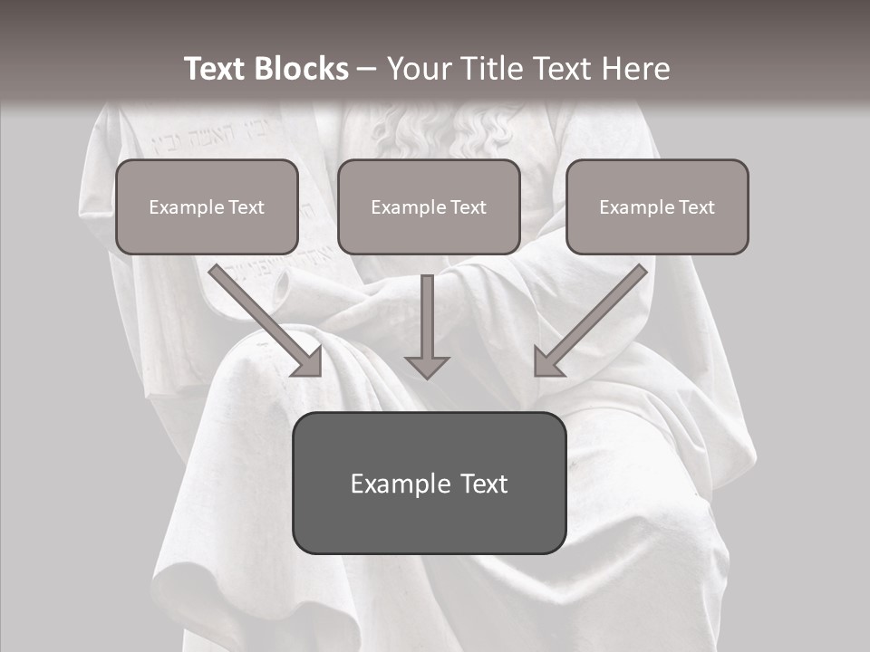 Sculpture Black Background Mos├ PowerPoint Template