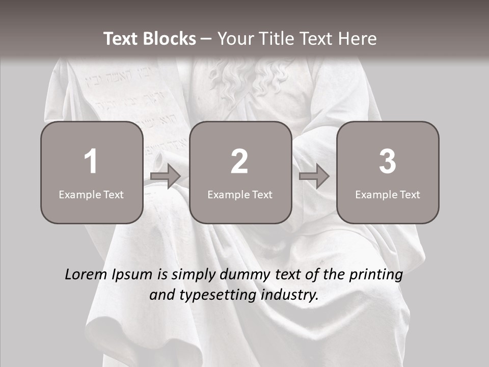 Sculpture Black Background Mos├ PowerPoint Template