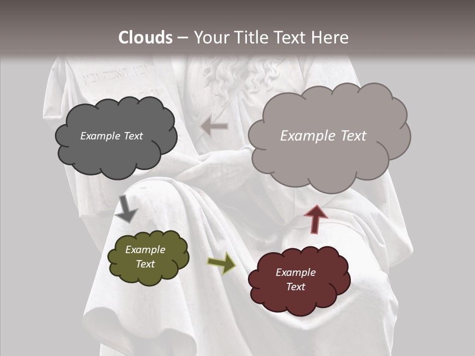 Sculpture Black Background Mos├ PowerPoint Template