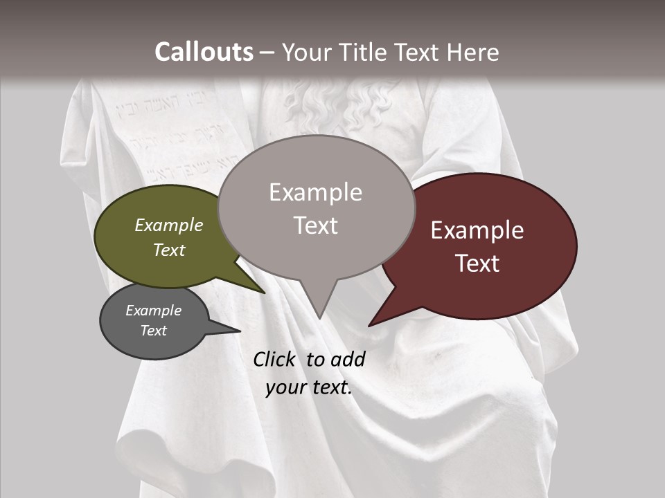 Sculpture Black Background Mos├ PowerPoint Template