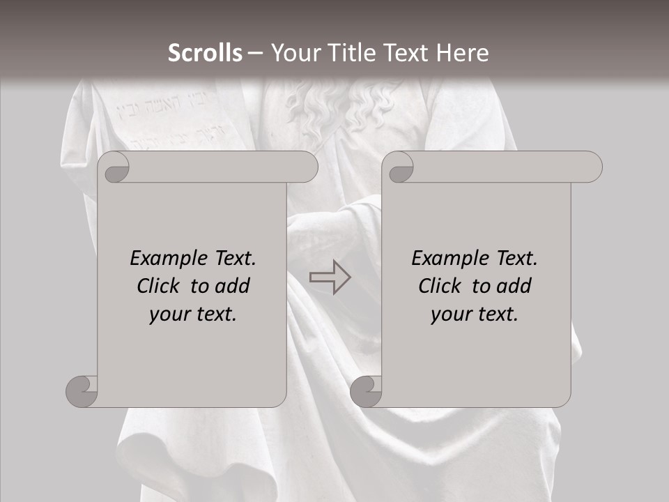 Sculpture Black Background Mos├ PowerPoint Template