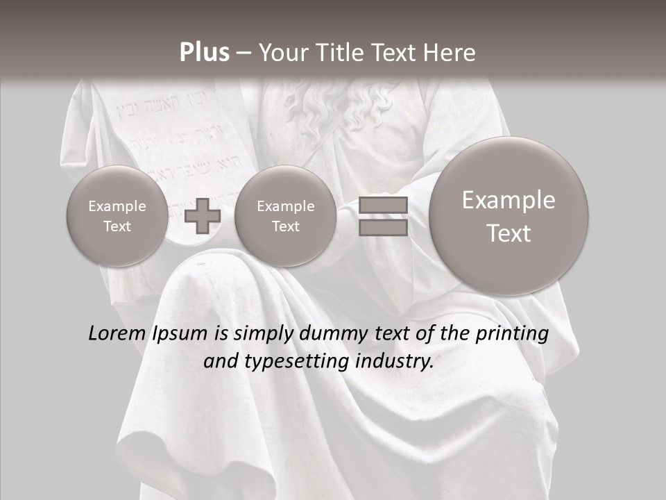 Sculpture Black Background Mos├ PowerPoint Template