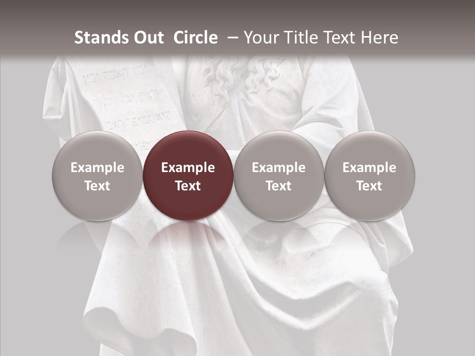 Sculpture Black Background Mos├ PowerPoint Template