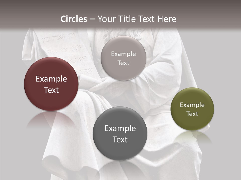 Sculpture Black Background Mos├ PowerPoint Template