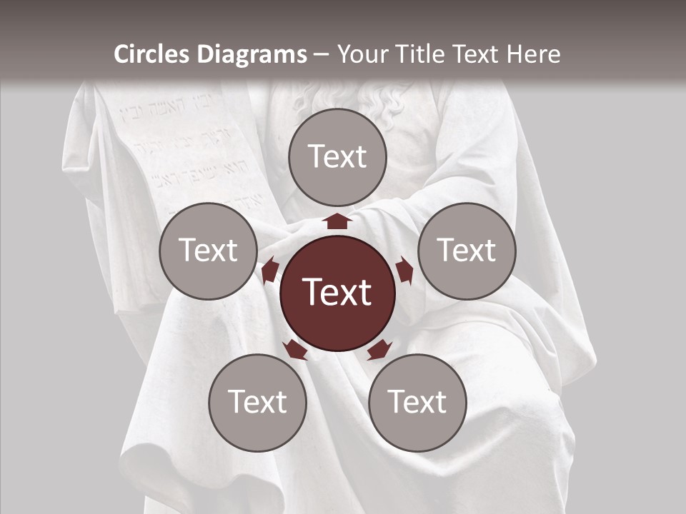 Sculpture Black Background Mos├ PowerPoint Template