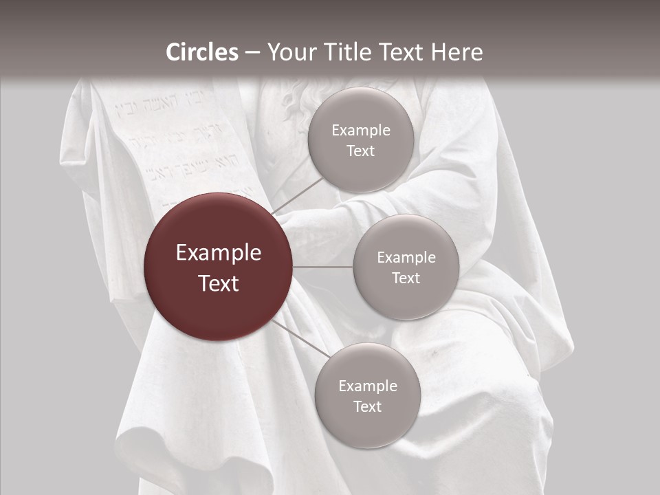 Sculpture Black Background Mos├ PowerPoint Template