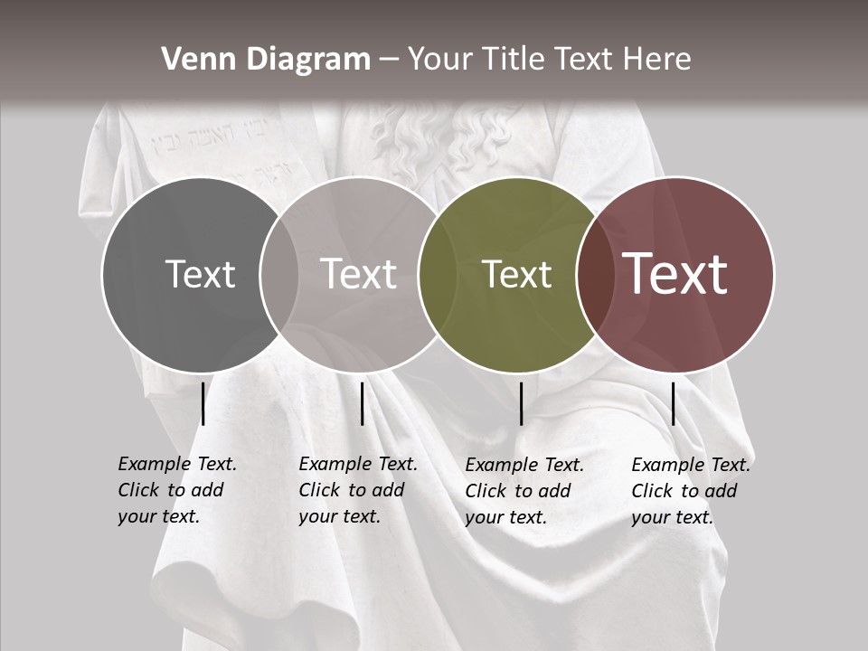 Sculpture Black Background Mos├ PowerPoint Template