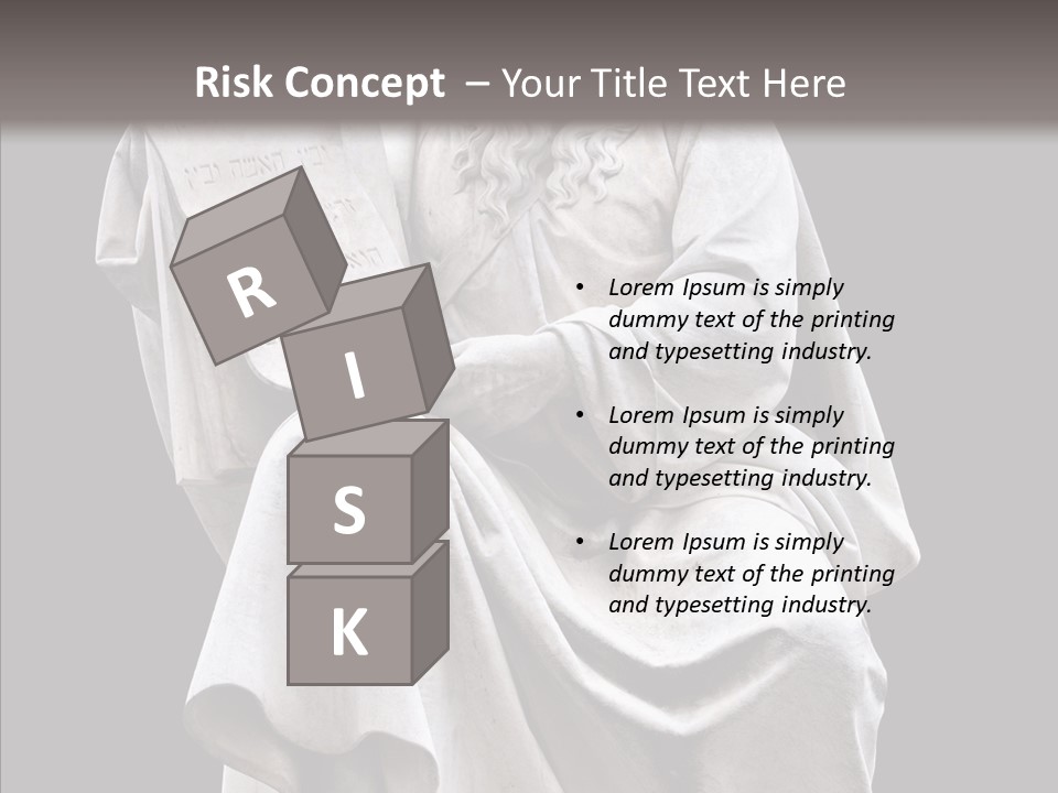 Sculpture Black Background Mos├ PowerPoint Template