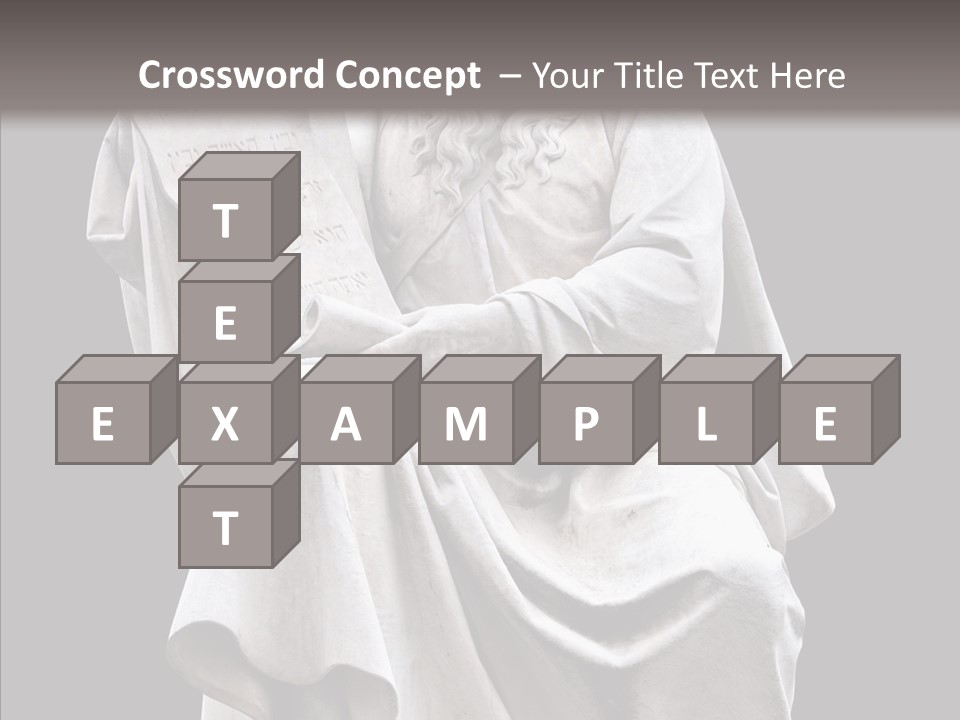 Sculpture Black Background Mos├ PowerPoint Template