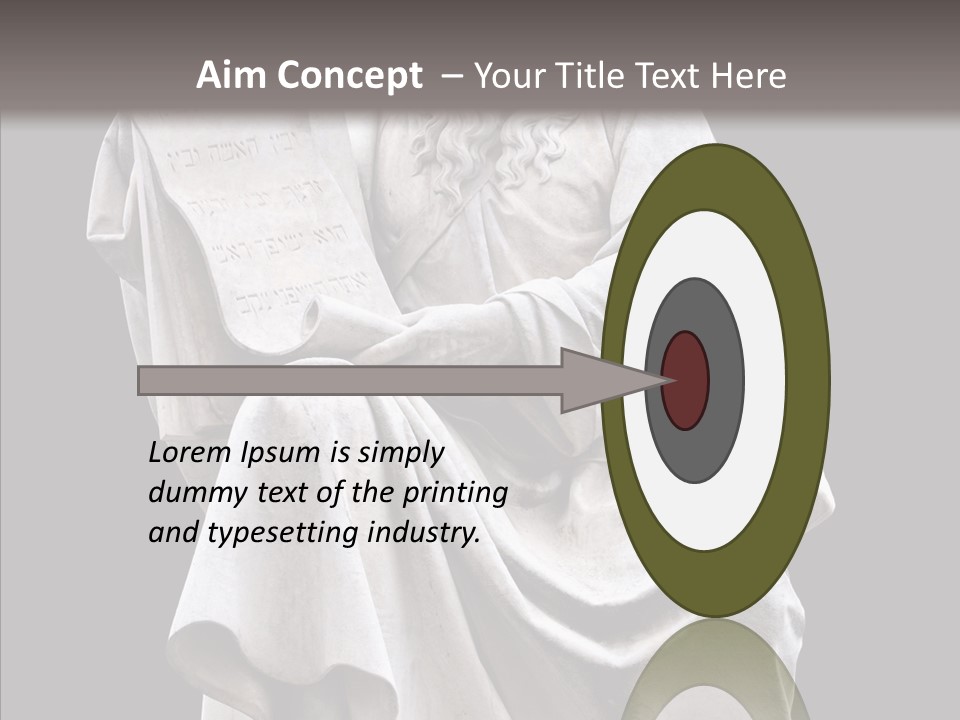 Sculpture Black Background Mos├ PowerPoint Template