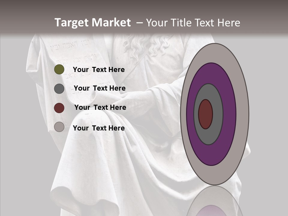 Sculpture Black Background Mos├ PowerPoint Template