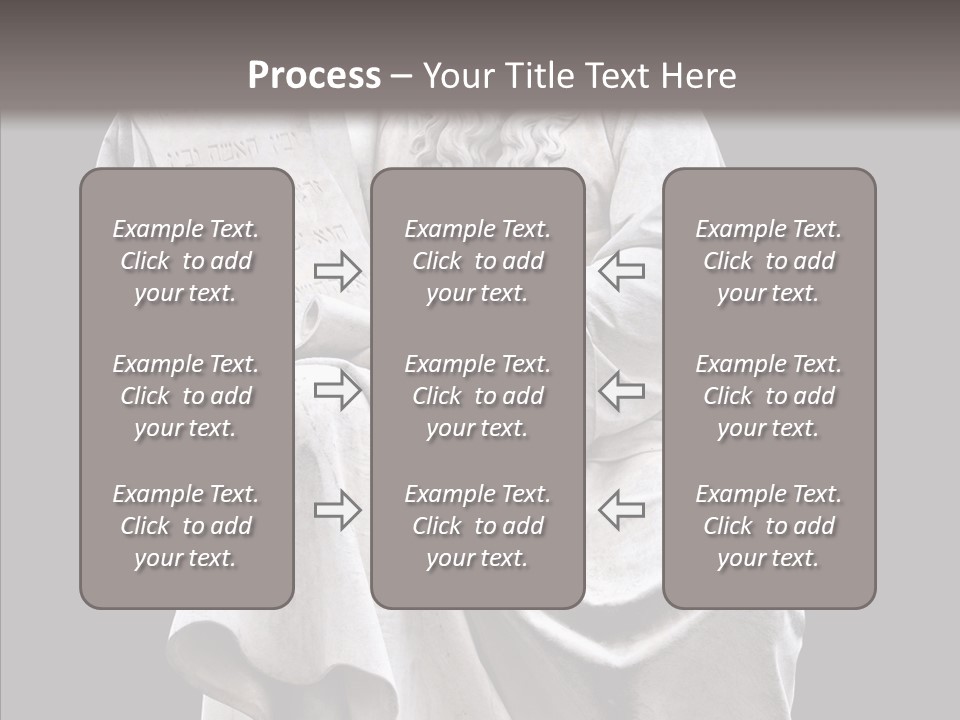 Sculpture Black Background Mos├ PowerPoint Template