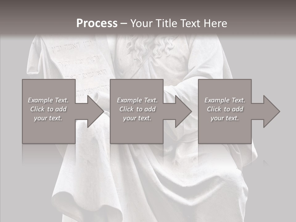 Sculpture Black Background Mos├ PowerPoint Template