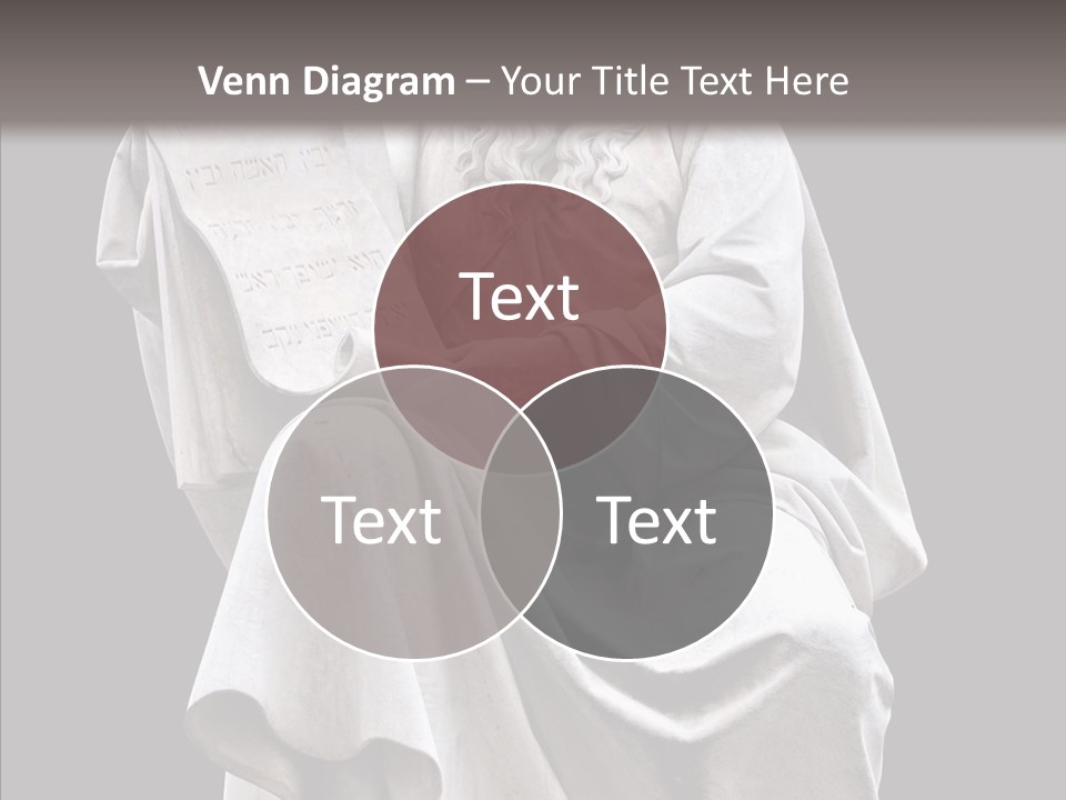 Sculpture Black Background Mos├ PowerPoint Template