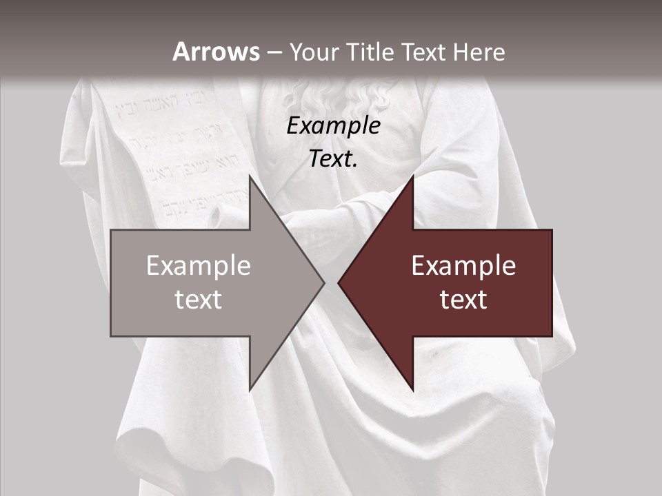 Sculpture Black Background Mos├ PowerPoint Template