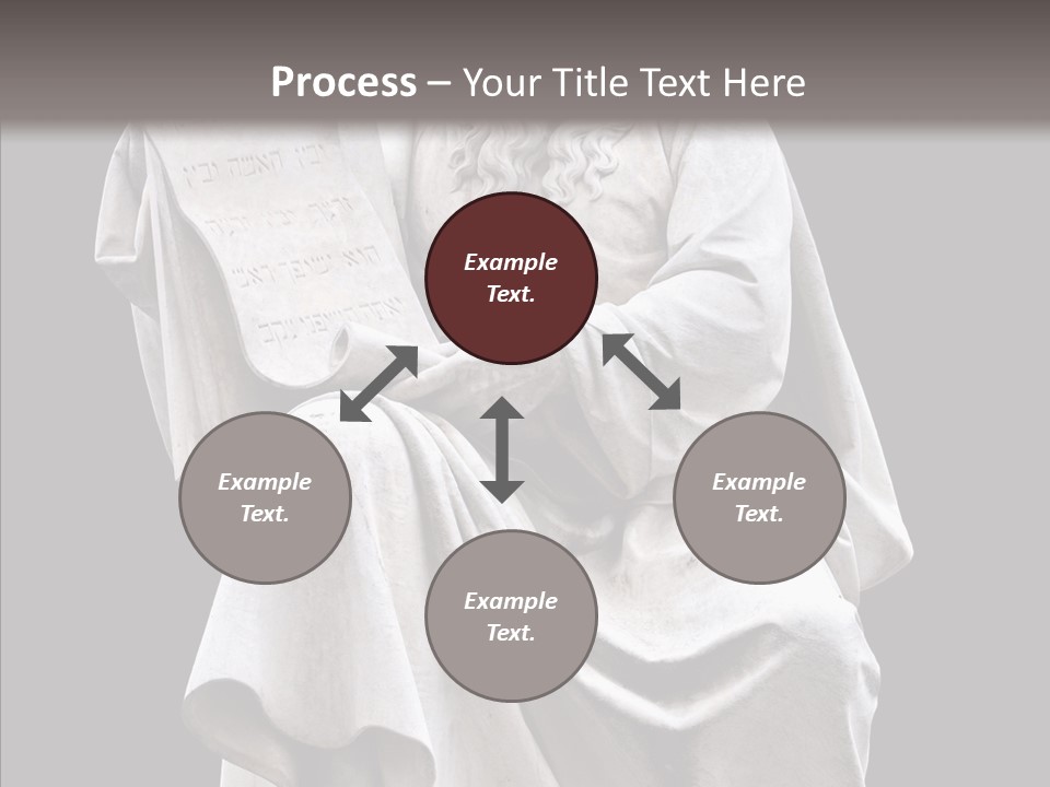 Sculpture Black Background Mos├ PowerPoint Template