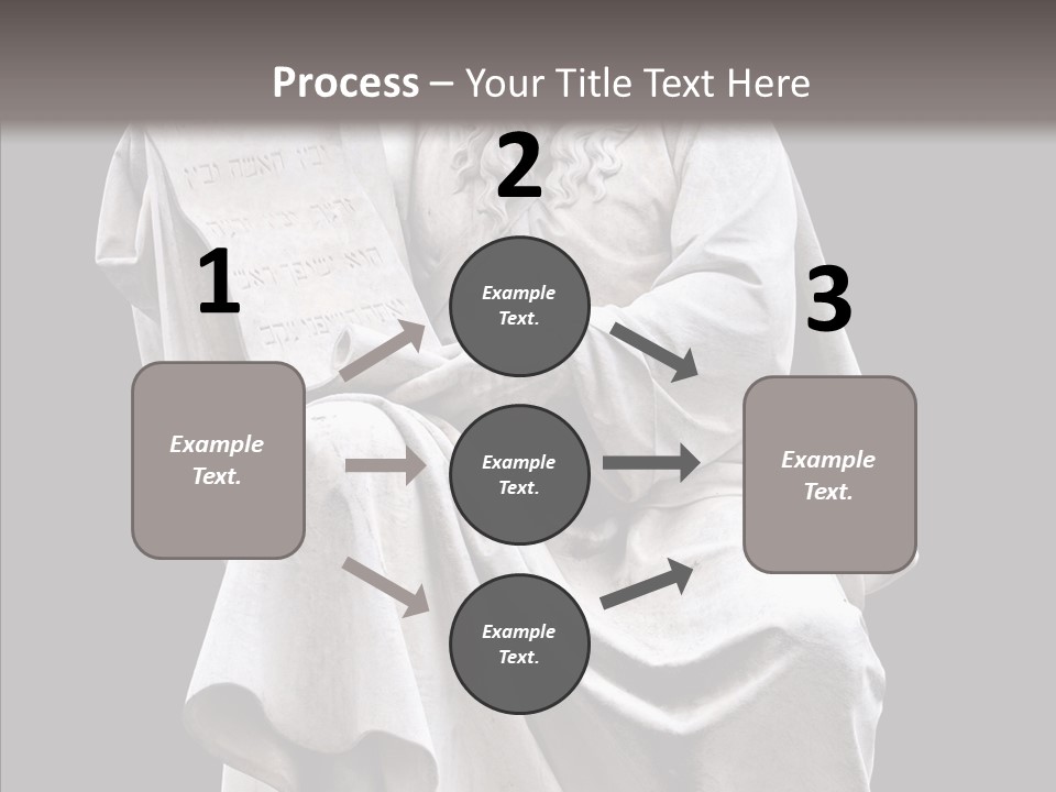 Sculpture Black Background Mos├ PowerPoint Template