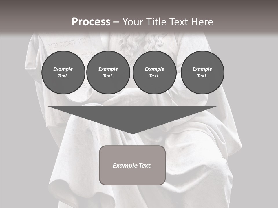 Sculpture Black Background Mos├ PowerPoint Template