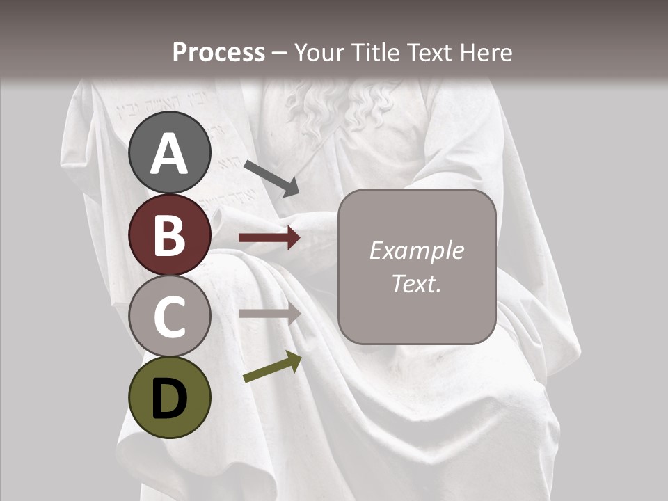 Sculpture Black Background Mos├ PowerPoint Template