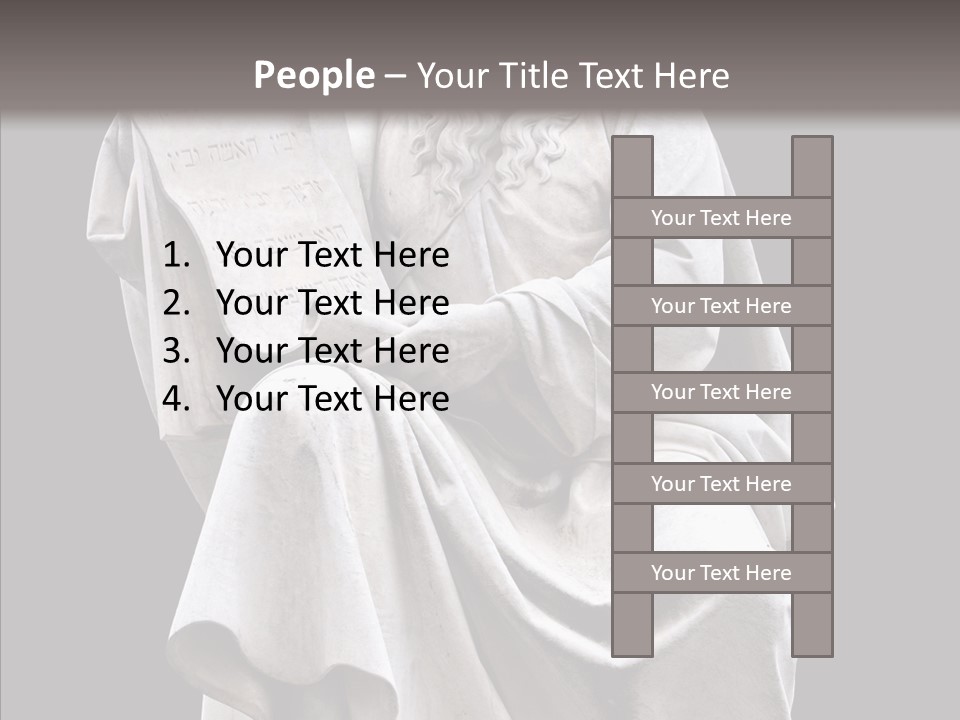 Sculpture Black Background Mos├ PowerPoint Template