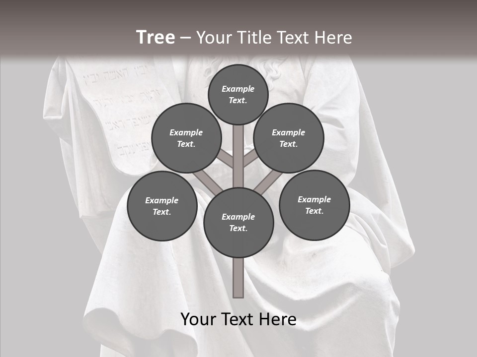 Sculpture Black Background Mos├ PowerPoint Template