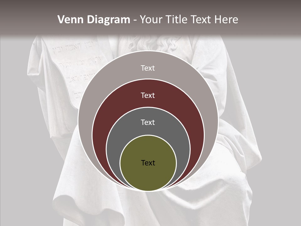 Sculpture Black Background Mos├ PowerPoint Template