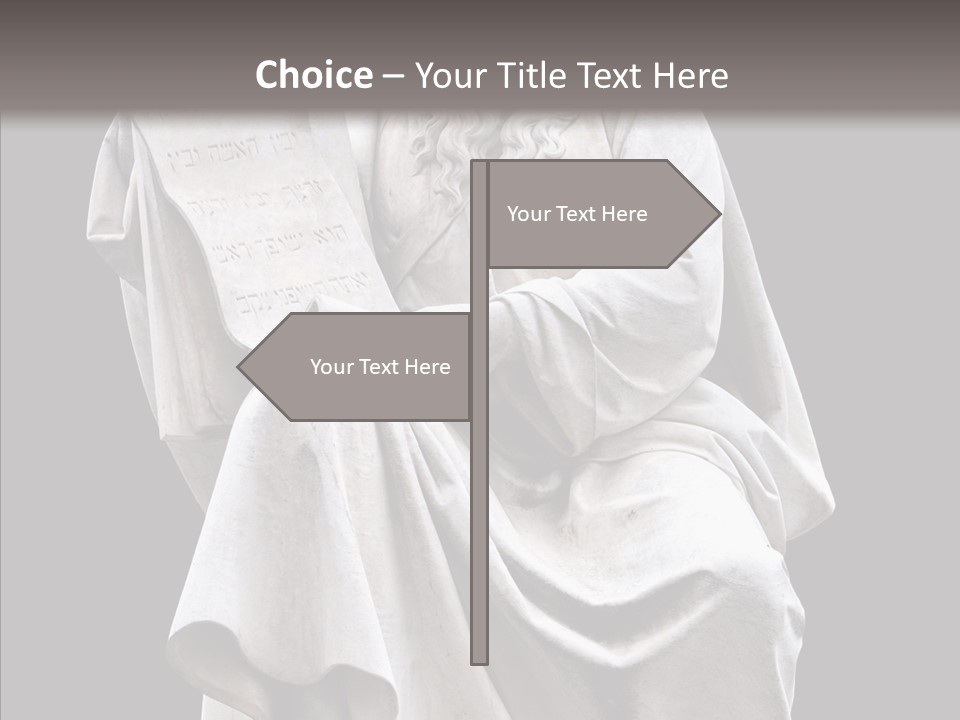 Sculpture Black Background Mos├ PowerPoint Template