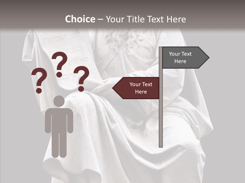 Sculpture Black Background Mos├ PowerPoint Template