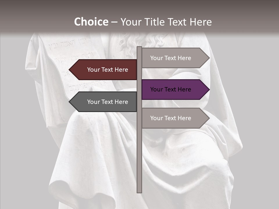 Sculpture Black Background Mos├ PowerPoint Template