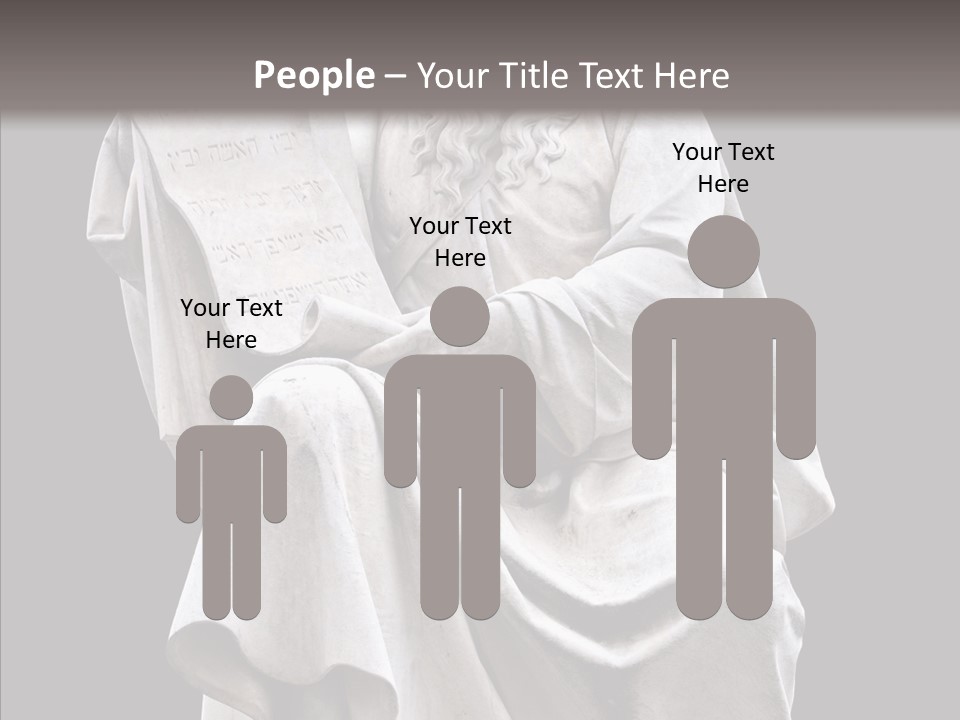 Sculpture Black Background Mos├ PowerPoint Template