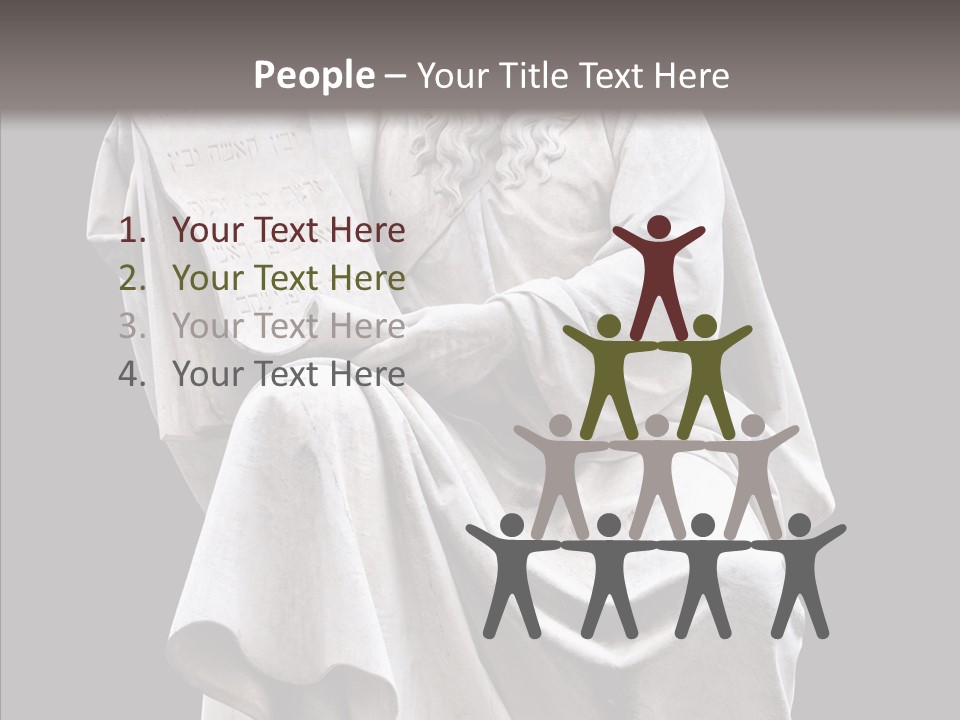 Sculpture Black Background Mos├ PowerPoint Template