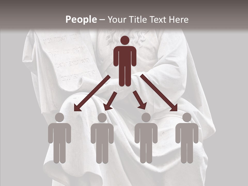 Sculpture Black Background Mos├ PowerPoint Template